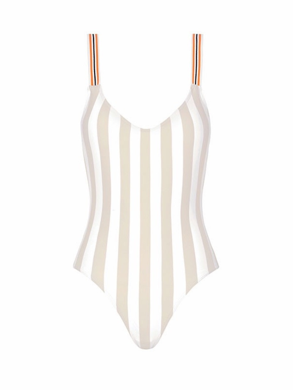 NWT ✨ Rye major Hotty Cream and Beige Striped One-Piece swimsuit size small